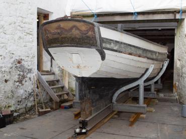 Peggy being moved from Nautical Museum for Conservation, Jan 2015 iii