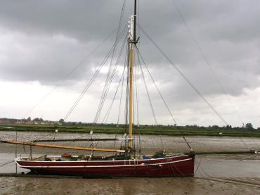 Telegraph - tide out, Essex.