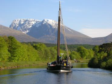 Reaper - in the Caledonian Canal with Ben Nevis - May 2009 (Photo comp entry)