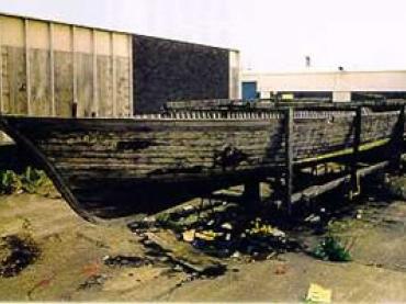 MARY GORDON - laid up. Port bow looking aft.