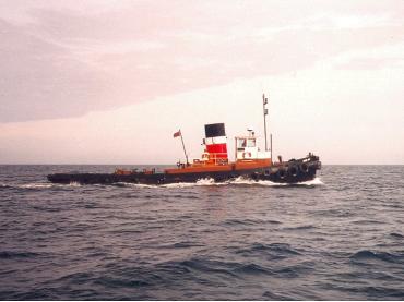 Wendy Ann under way - starboard side