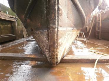 in dry dock