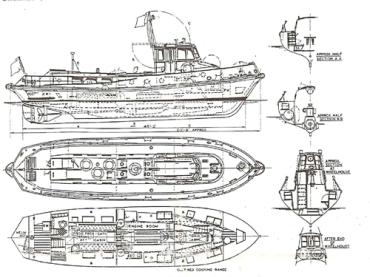 General arrangement of the 45ft customs boat LYNX