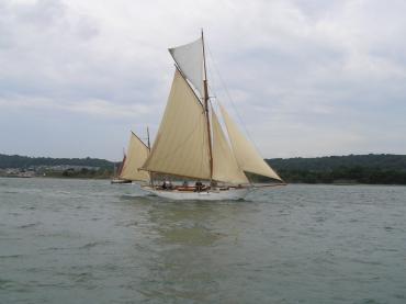 Valerie - under sail following restoration