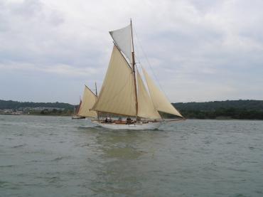 Valerie - under sail following restoration