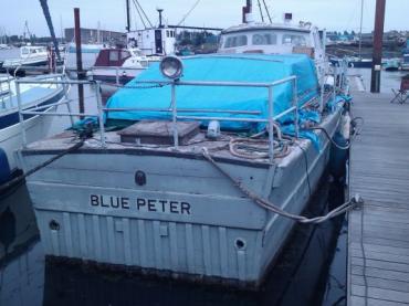 Stern of Blue Peter