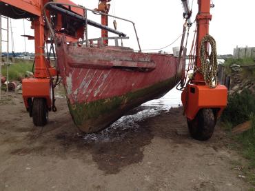 Janet Hoyle - being lifted out of the water