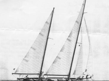 Sailing port side view