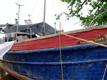 Conservation works in dry dock