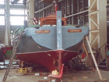 Cyclops during refit