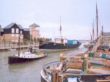 Vigilant under tow - port side view