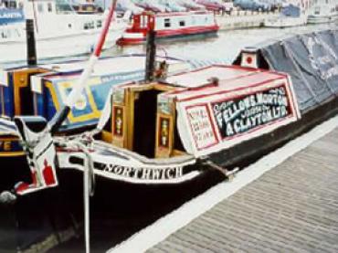 Northwich at National Waterways Museum, Gloucester. Stern from starboard quarter.