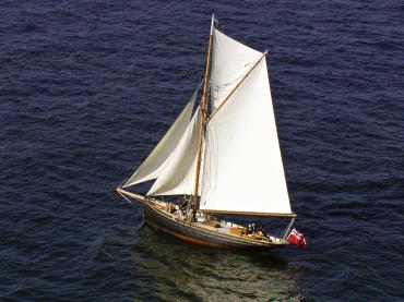 Olga undersail, after her restoration