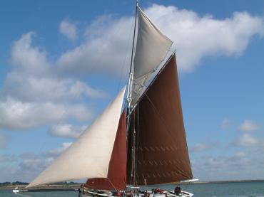 Sallie under sail - port side