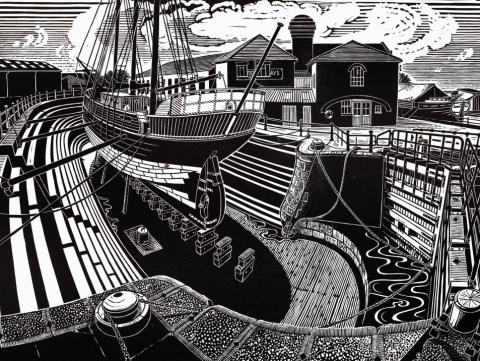 T. Nielsen Shipyard, Gloucester Docks, by James Dodds