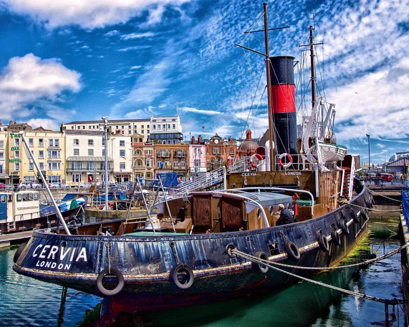 The never-ending task of painting the Steam Tug Cervia by David Stearne