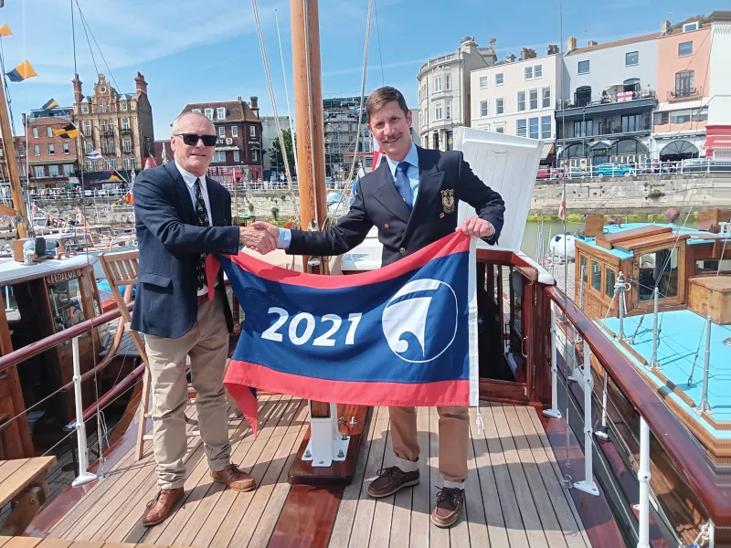 Breda being presented with the Flagship of the Year Award