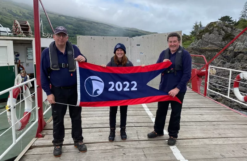MV Glenachulish being presented with the Flagship of the Year Award
