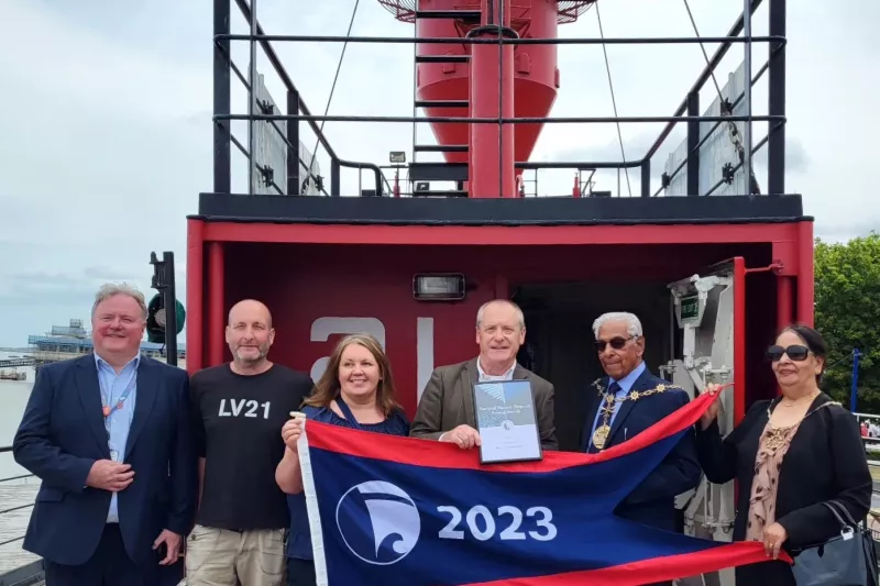 LV21 being presented with the Flagship of the Year Award