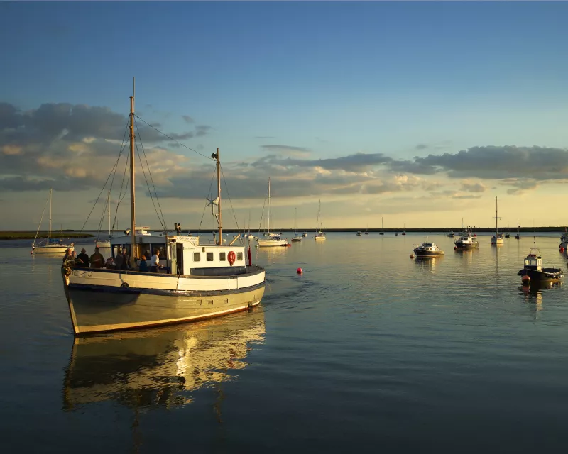 Lady Florence returning at sunset by John Haresnape