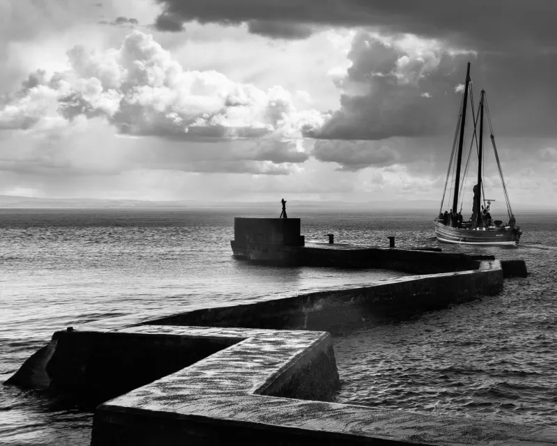 Reaper passing The Blocks at St Monans by Alistair Ramsey