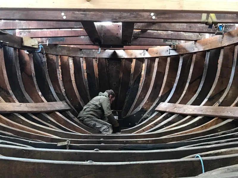 Working inside St Vincent's hull