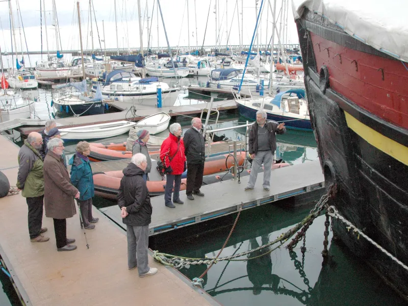 Visitors being shown around LV50