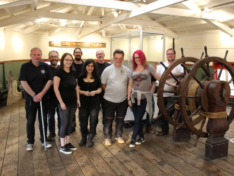 HMS Unicorn maintenance volunteers