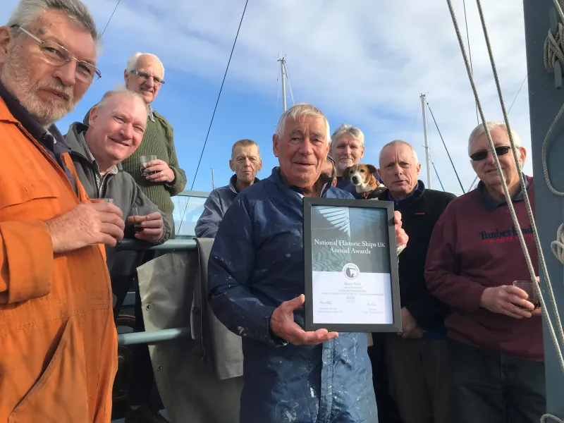 Barry Ford and other volunteers of the HMS Medusa Support Group