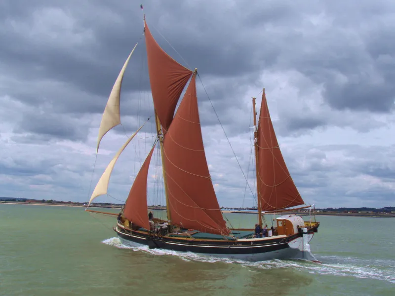 Aft port view of SB Cambria