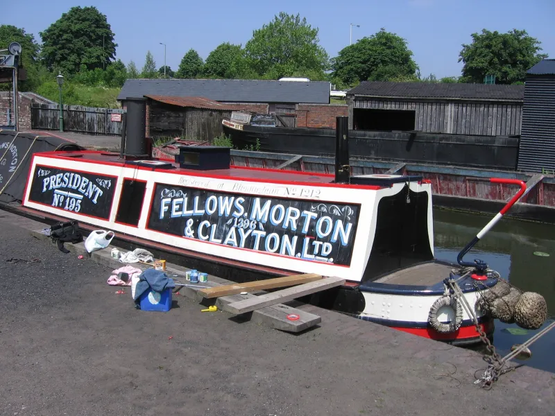 President moored on a canal