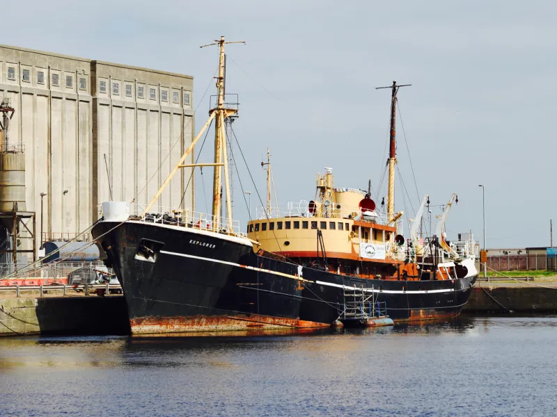 Port bow view of SS Explorer