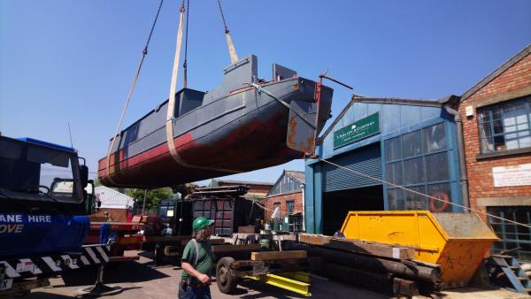 Shellfen - being hoisted