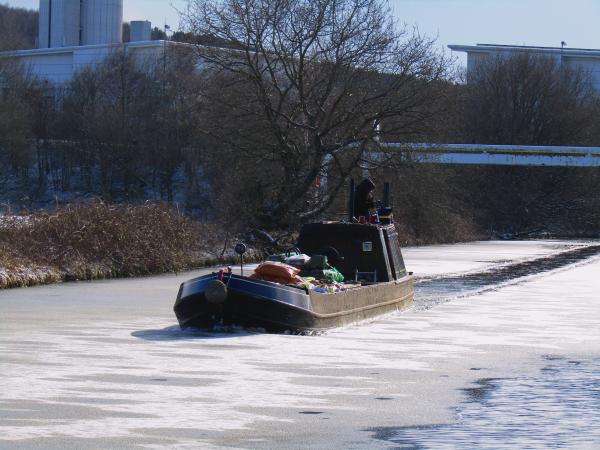 Photo Comp 2018 entry - Coal boat Ariel breaking ice to deliver to her customers, by Kerry Dainty
