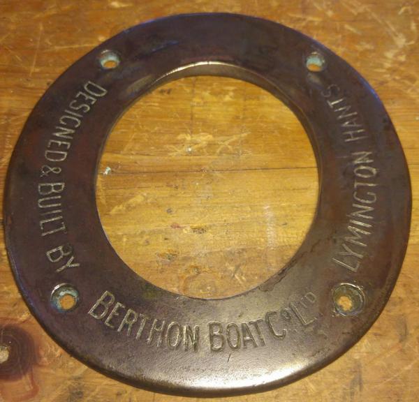 Jade - Berthon Boat Co. plaque (c) Robert O'Riordan