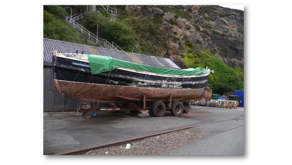 Charterhouse - returned to the quay next to the Fishguard lifeboat station