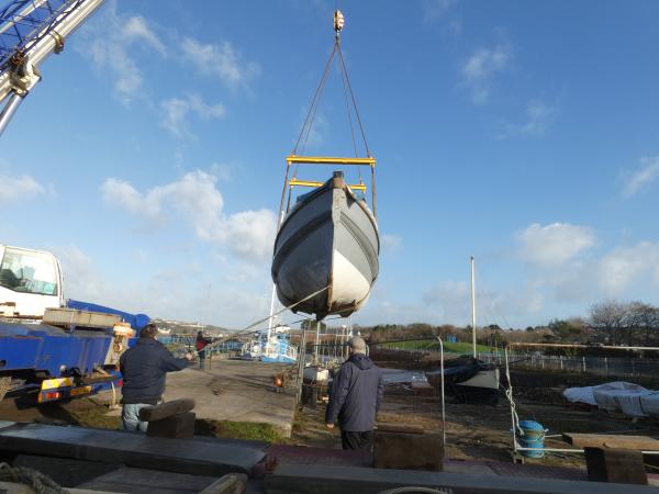 Charterhouse being hoisted - Dec 2019 (c) Charterhouse Returns Trust