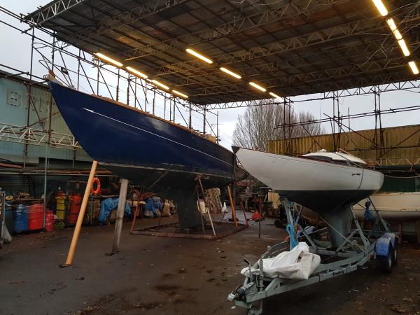 Huff of Arklow - as she arrived at Mark Rolt's yard in Bristol (c) Simon Holt