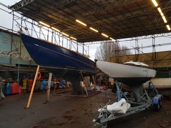 Huff of Arklow - as she arrived at Mark Rolt's yard in Bristol (c) Simon Holt