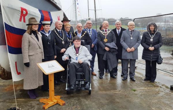 Charterhouse was officially welcomed to the West Wales Maritime Heritage Museum by the Lord-Lieutenant of Dyfed Ms Sara Edward