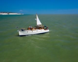 Out for a sail after her refit