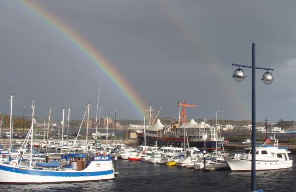 Earl of Zetland and rainbow