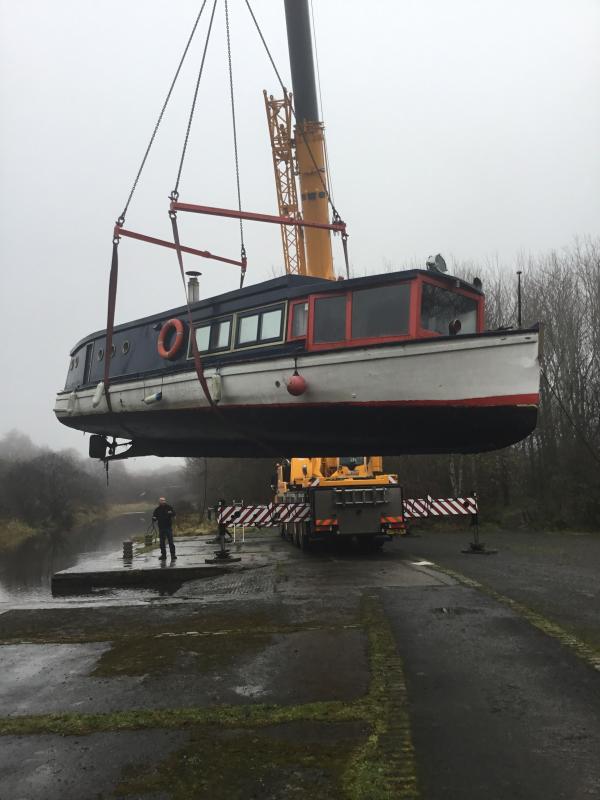 The Prince being hoisted