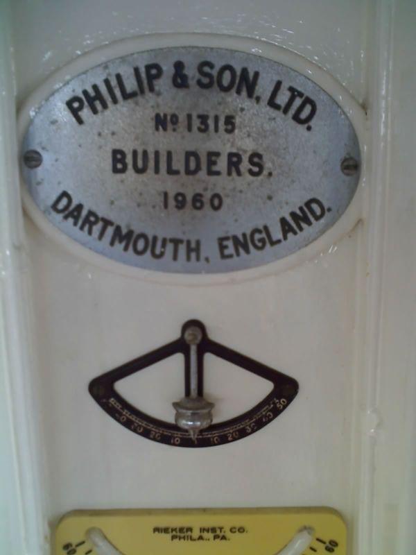 MV Landward builders plate