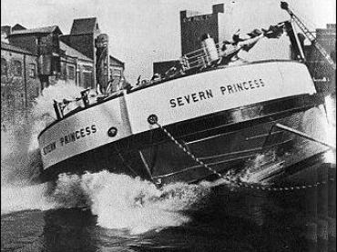 The Severn Princess being launched