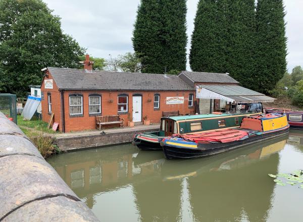 Dodona moored to another Canal Boat