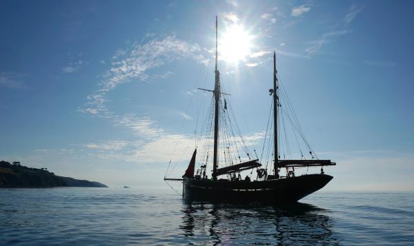 Pilgrim resting in the summer