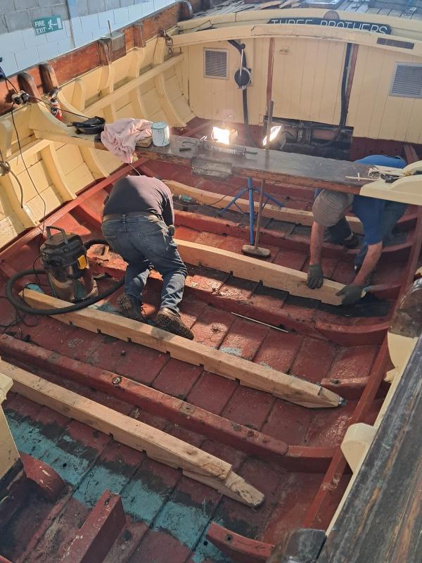 Three Brothers - Refitting bottom timber, 2024
