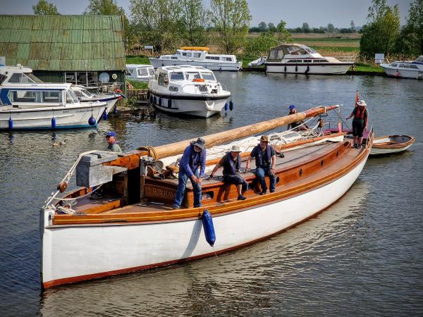 Navigating White Moth under a low bridge, photo comp entry 2025