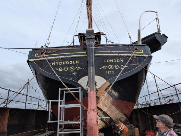 In drydock having some work done